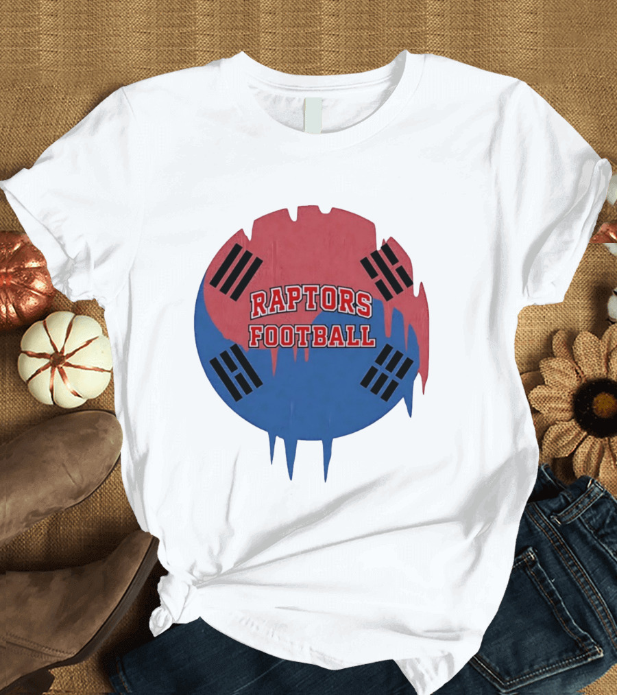 Raptors Football South Korean Flag Color T-Shirt