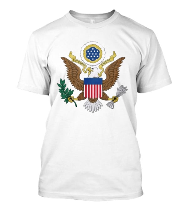 E Pluribus Unum United States Great Seal Bald Eagle Shield Stars T-Shirt