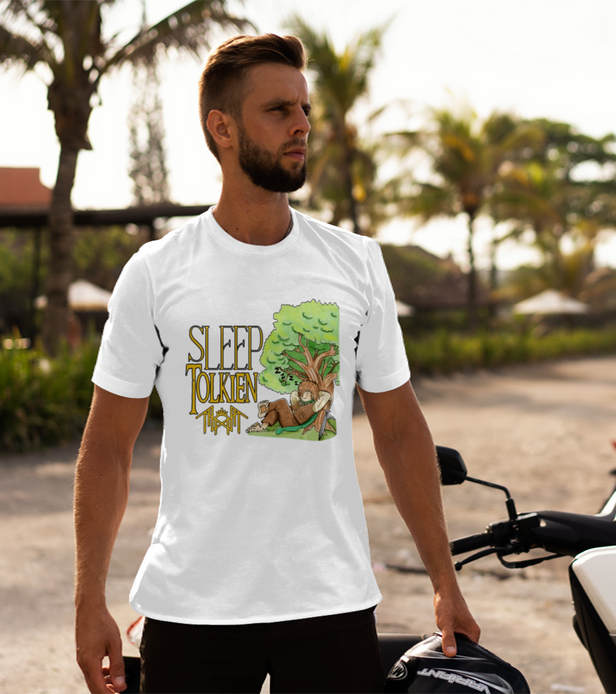 Sleep Tolkien Hobbit Nap Under Tree Fantasy T-Shirt