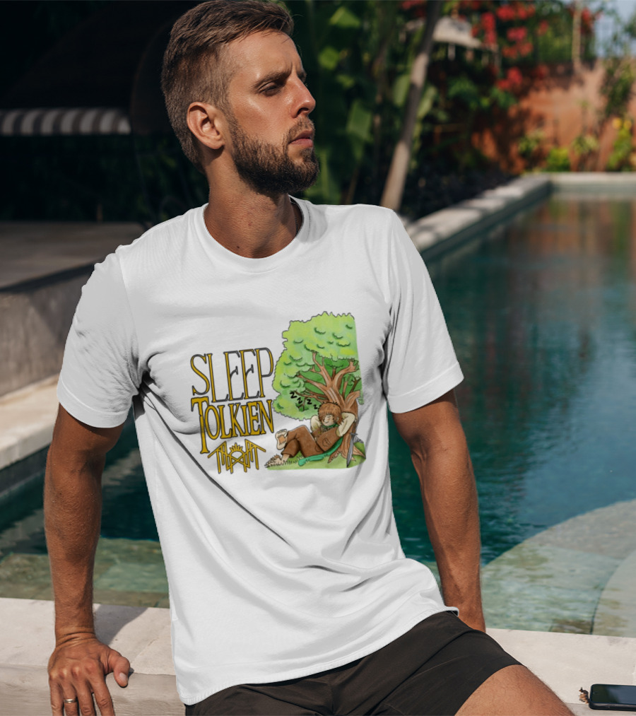 Sleep Tolkien Hobbit Nap Under Tree Fantasy T-Shirt