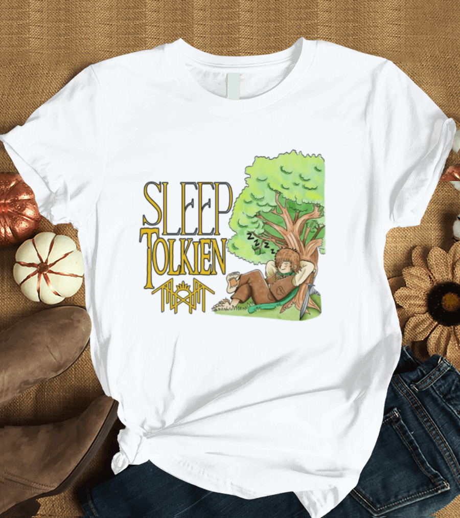 Sleep Tolkien Hobbit Nap Under Tree Fantasy T-Shirt