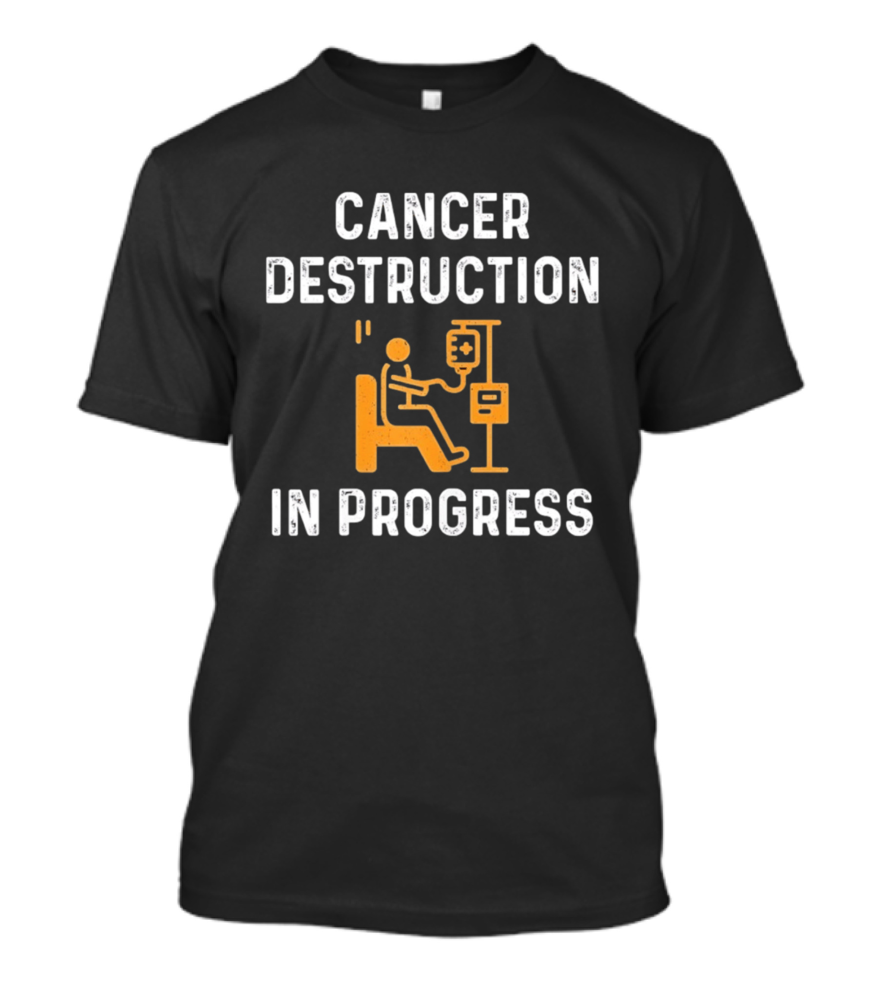 Cancer Destruction In Progress Chemotherapy Chair T-Shirt