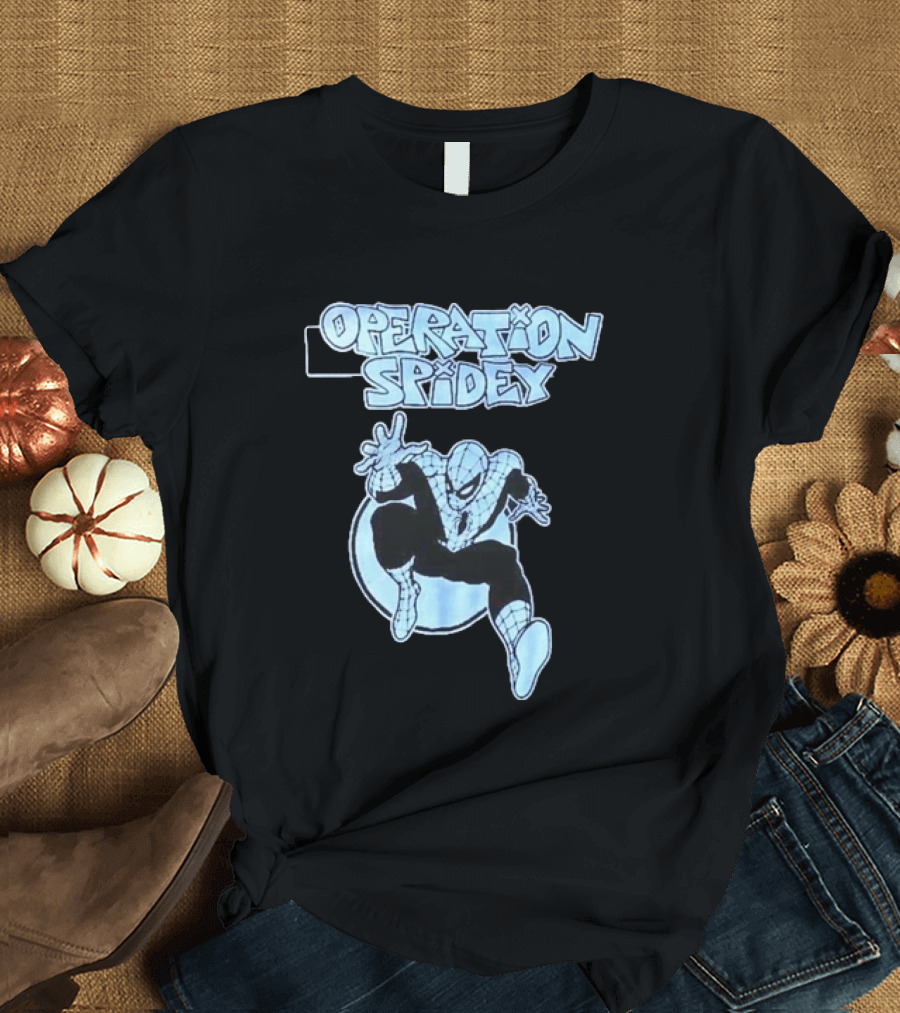 Operation Spidey Marvel Super Hero Spider Man Swinging Into Action T-Shirt