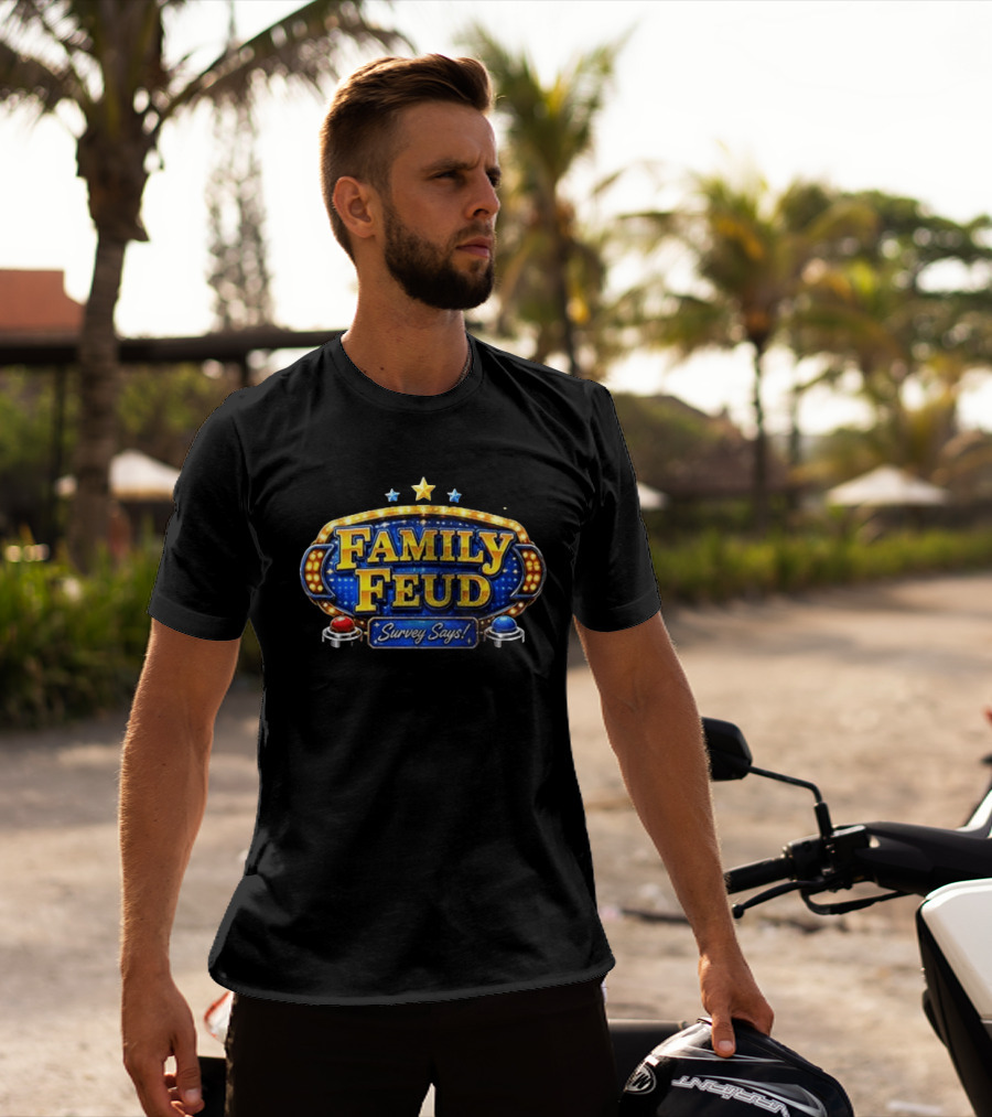 Family Feud Survey Says Game Show Logo Starburst Trivia Contest T-Shirt