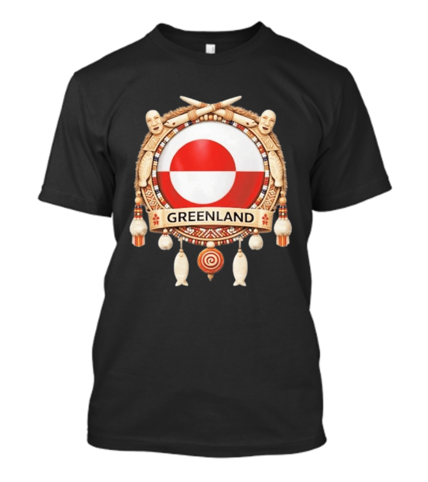 Greenland Native Heritage Circle Emblem Celebrating Cultural T-Shirt