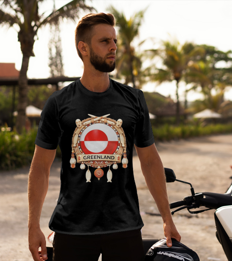 Greenland Native Heritage Circle Emblem Celebrating Cultural T-Shirt