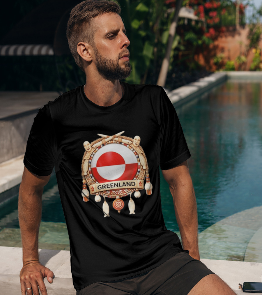 Greenland Native Heritage Circle Emblem Celebrating Cultural T-Shirt