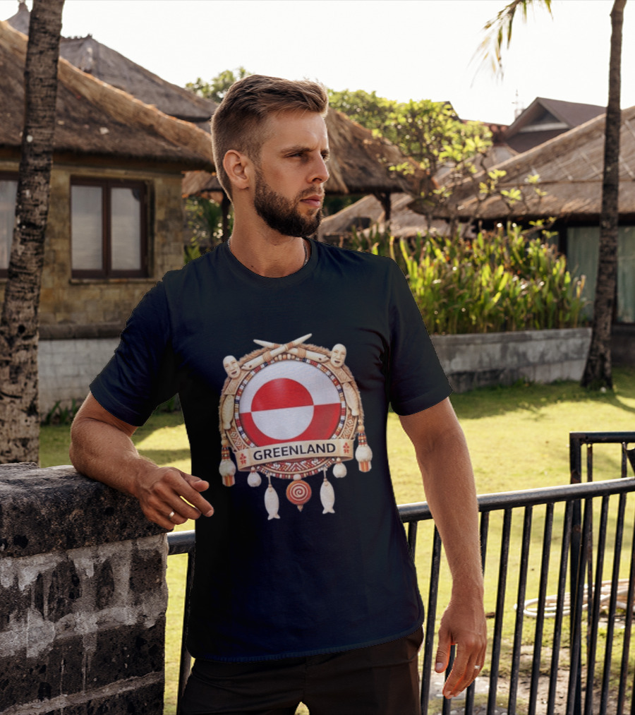Greenland Native Heritage Circle Emblem Celebrating Cultural T-Shirt