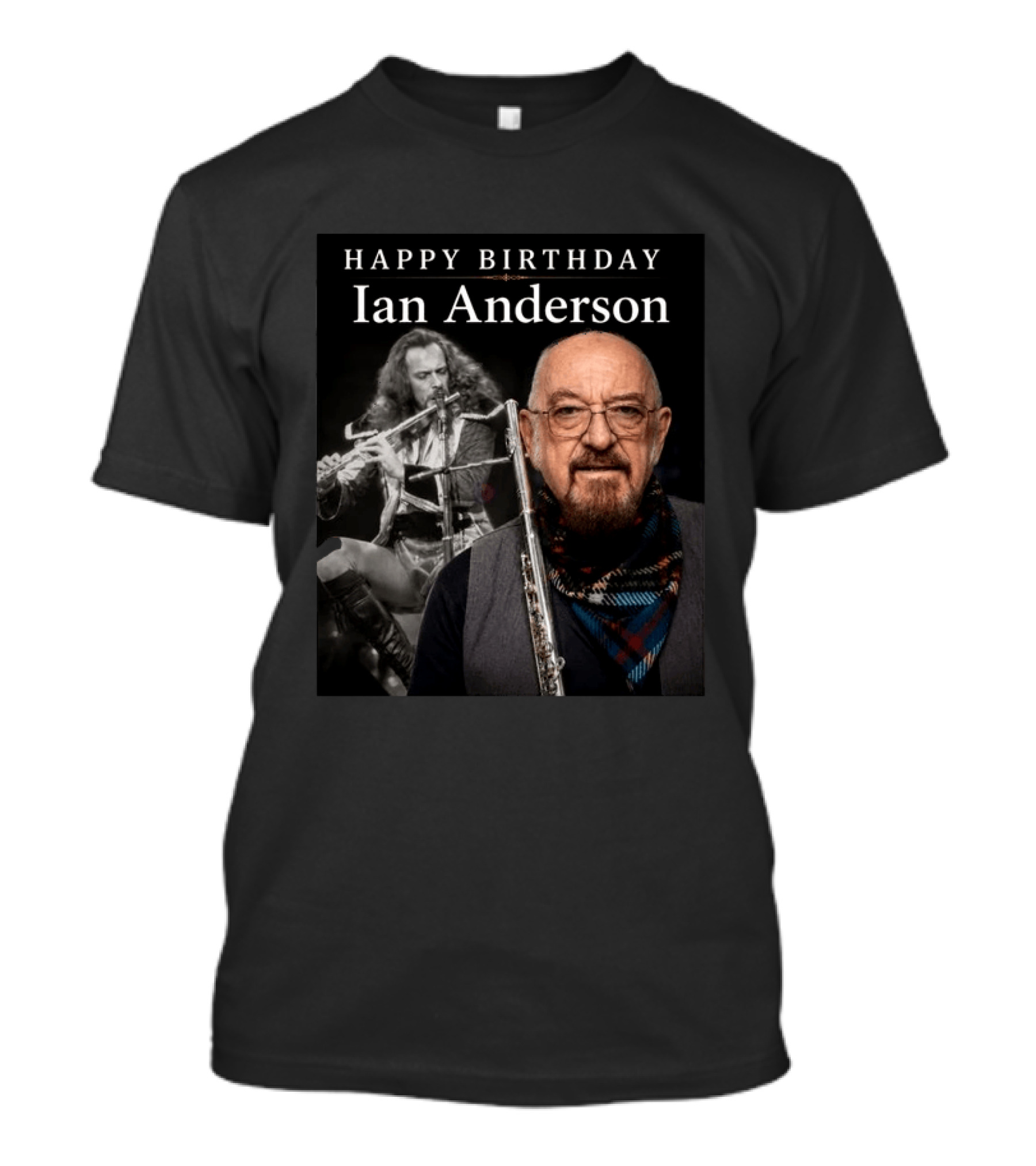 Ian Anderson Birthday Celebration Flute Iconic Musician T-Shirt