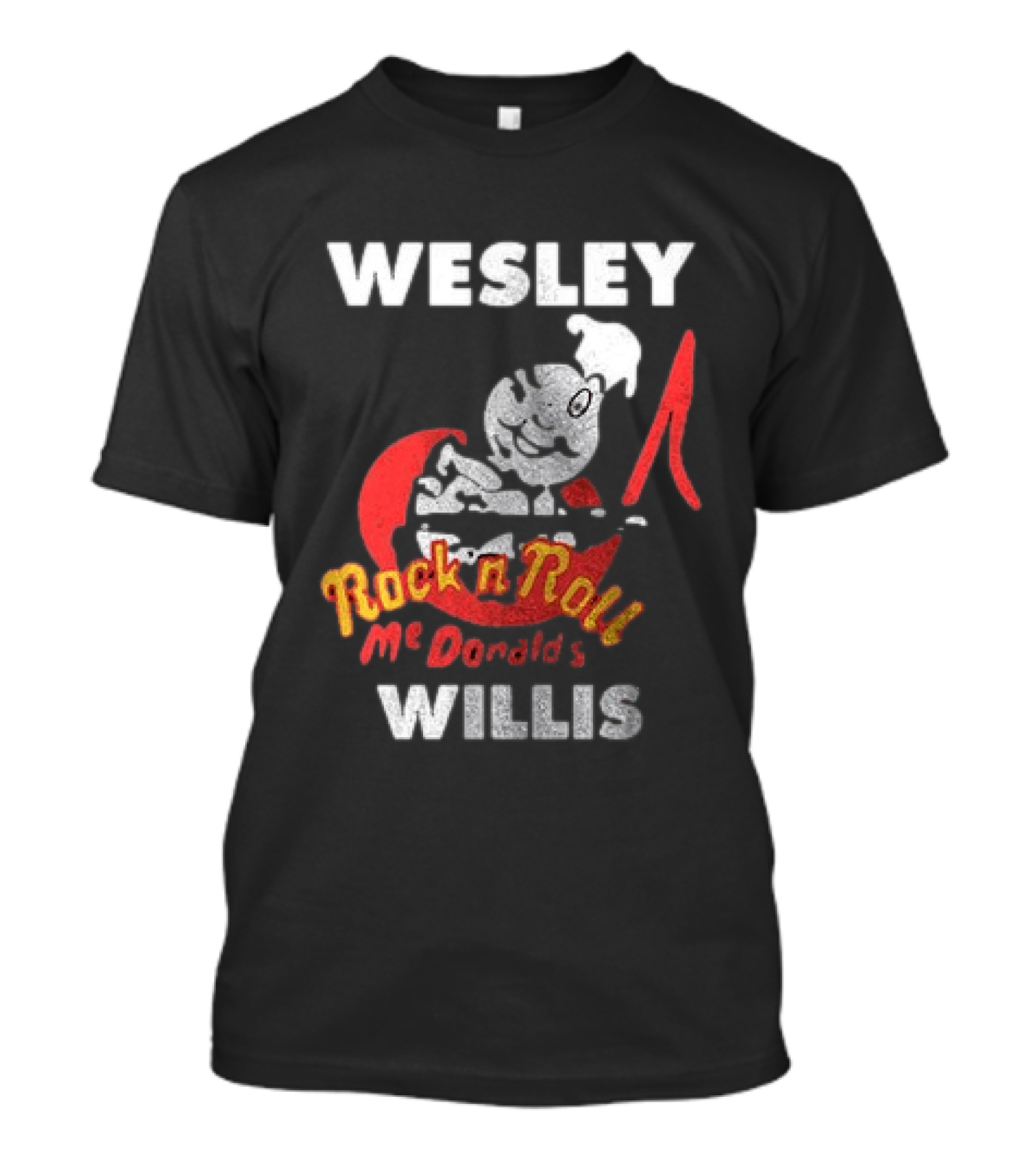 Wesley Willis McDonald's Rock N Roll Cartoon Character Moon T-Shirt