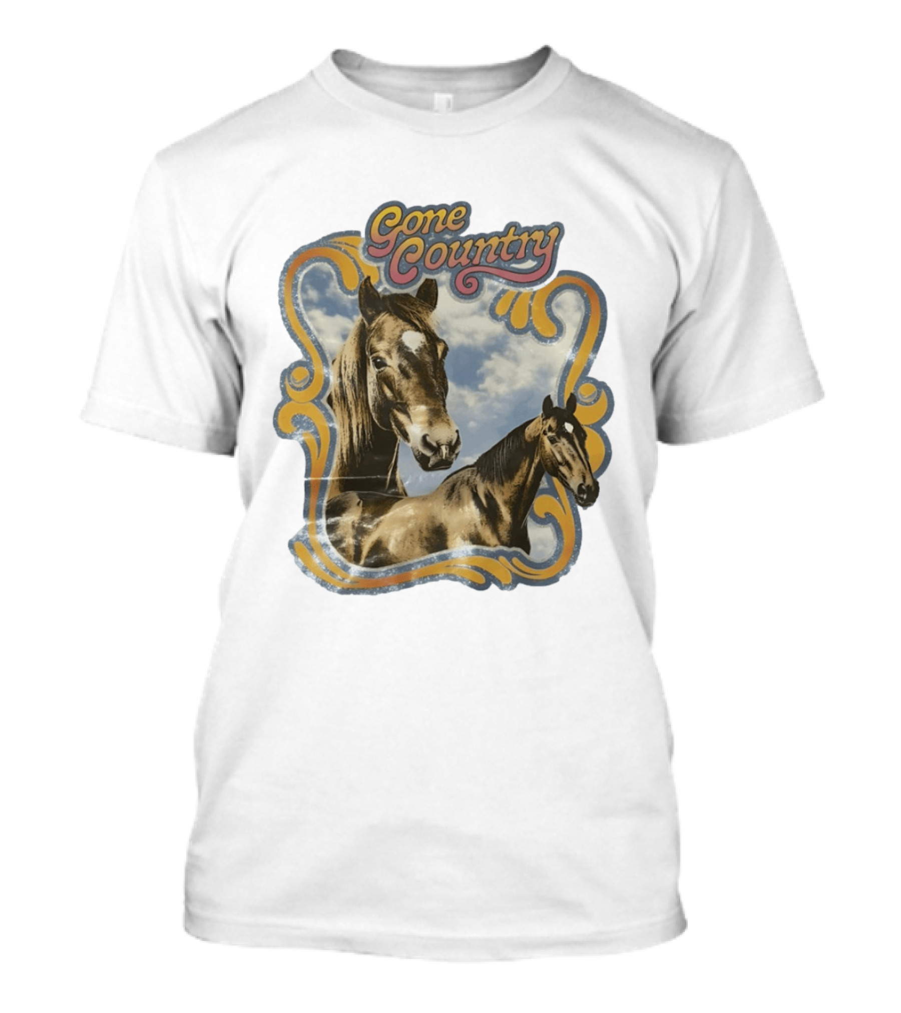 Gone Country Horses Levi's Western Equestrian T-Shirt