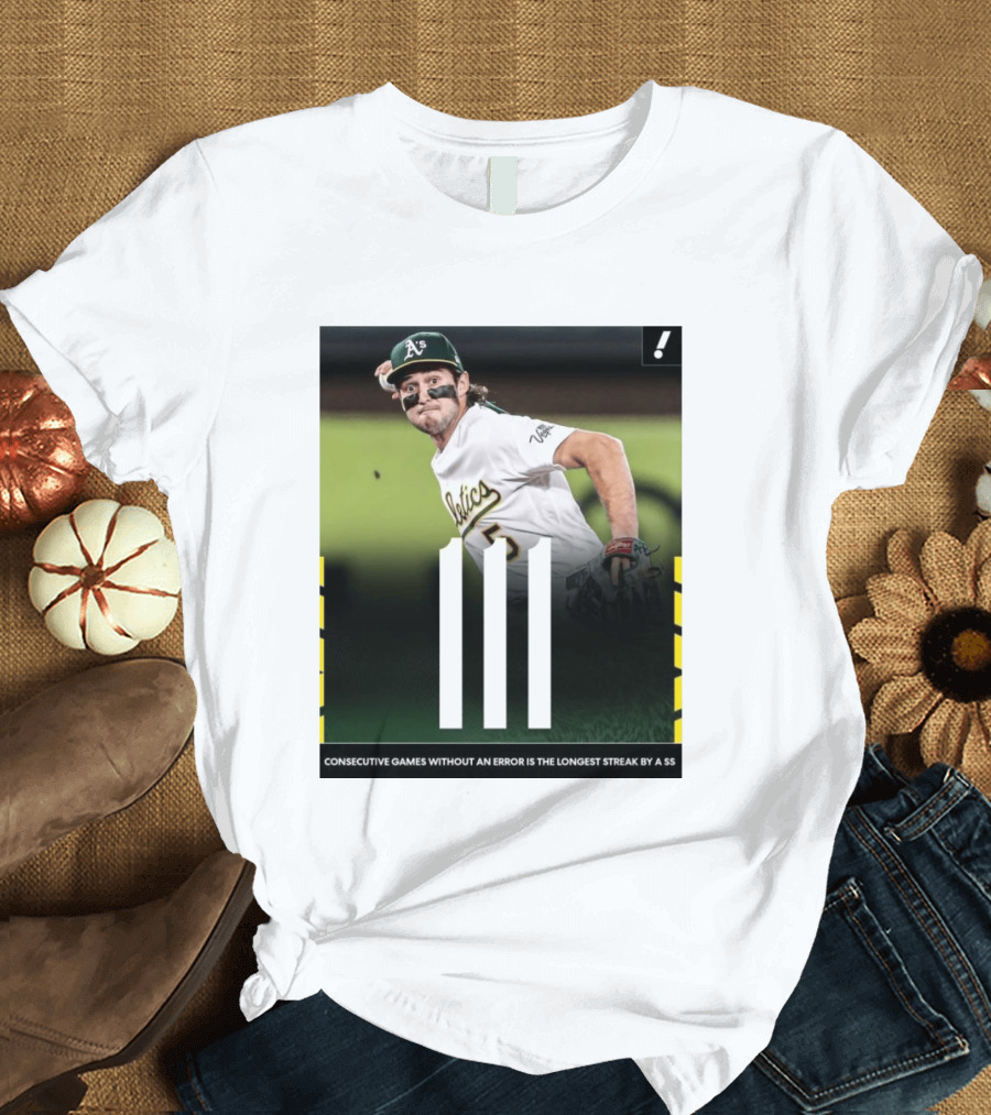 Jacob Wilson Athletics 111 Consecutive Errorless Games Record By Shortstop T-Shirt