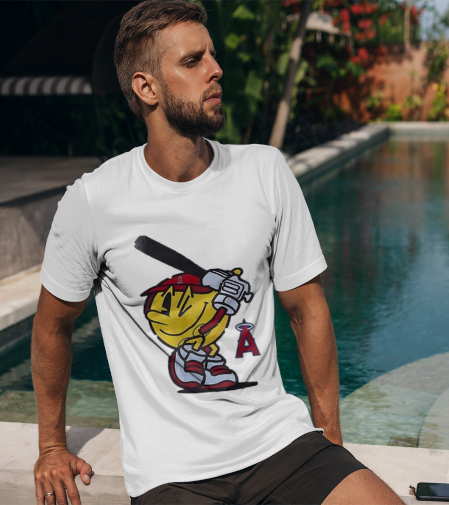 Los Angeles Angels Pacman Baseball T-Shirt