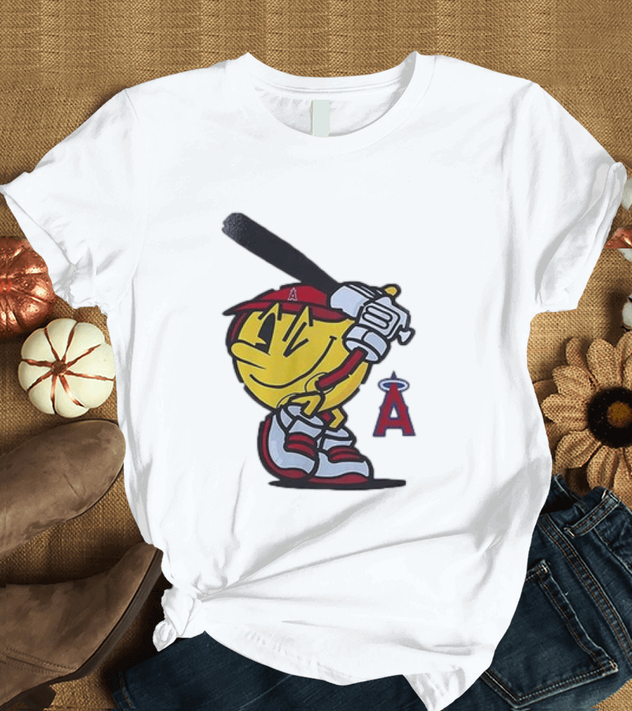Los Angeles Angels Pacman Baseball T-Shirt