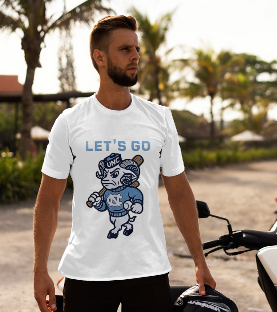 UNC Tar Heels Let's Go Baseball Ram T-Shirt