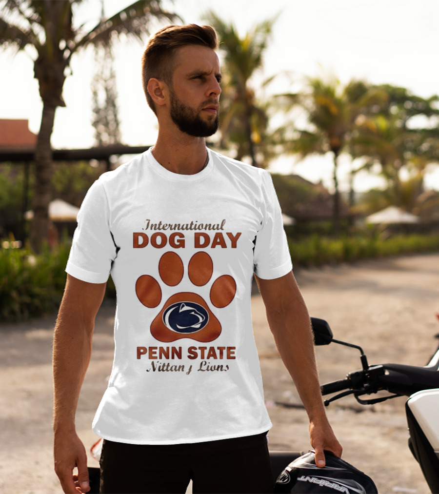 International Dog Day Paw Print Penn State Nittany Lions T-Shirt