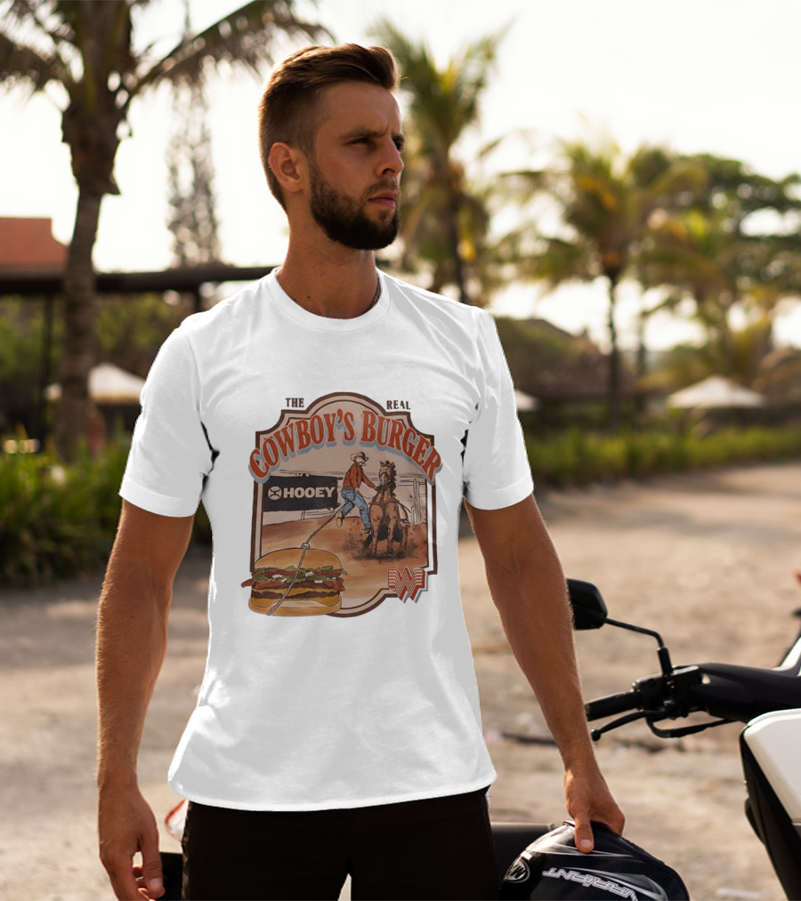 Hooey The Real Cowboy's Burger Western Ranch Rodeo T-Shirt