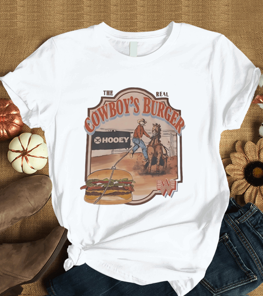 Hooey The Real Cowboy's Burger Western Ranch Rodeo T-Shirt
