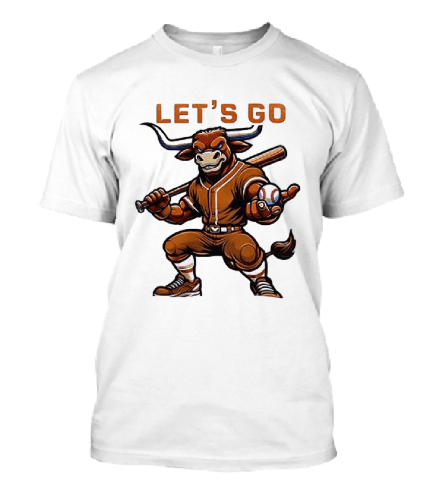 Texas Longhorns Baseball Let's Go Bull T-Shirt
