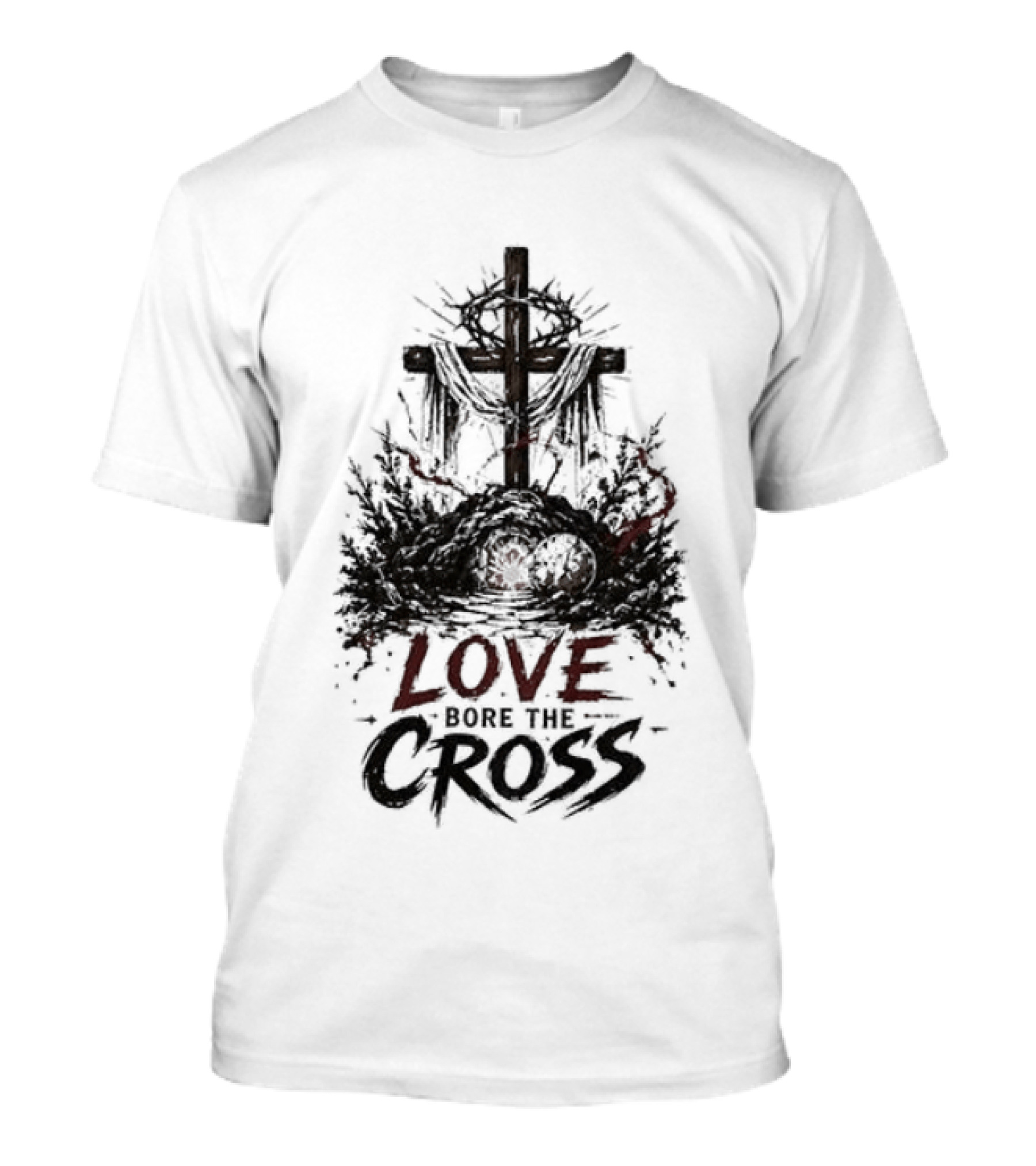 The Passion Of Christ Christian Love Cross Bore T-Shirt