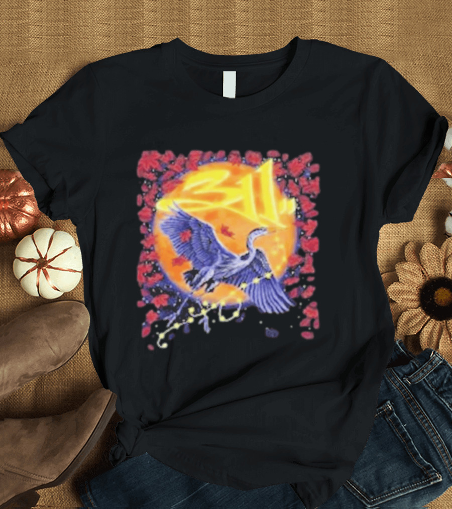311 Band 2026 US Tour With Beach Weather Tunnel Vision Heron And Sun T-Shirt