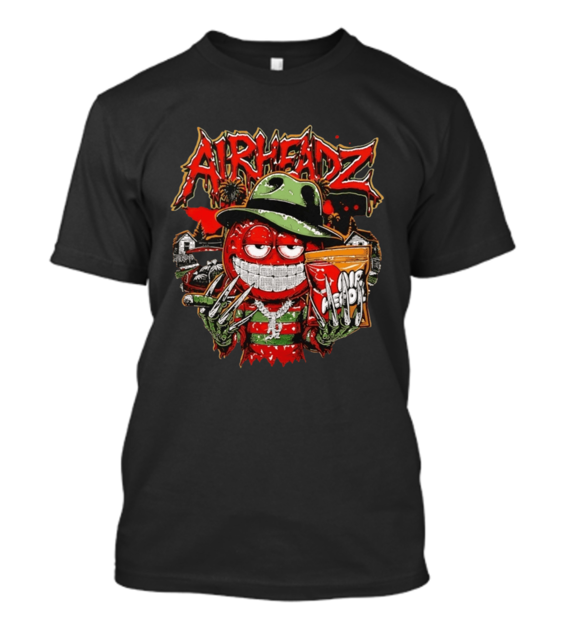 Airheadz Nightmare Street Freddy Krueger Candy Monster T-Shirt
