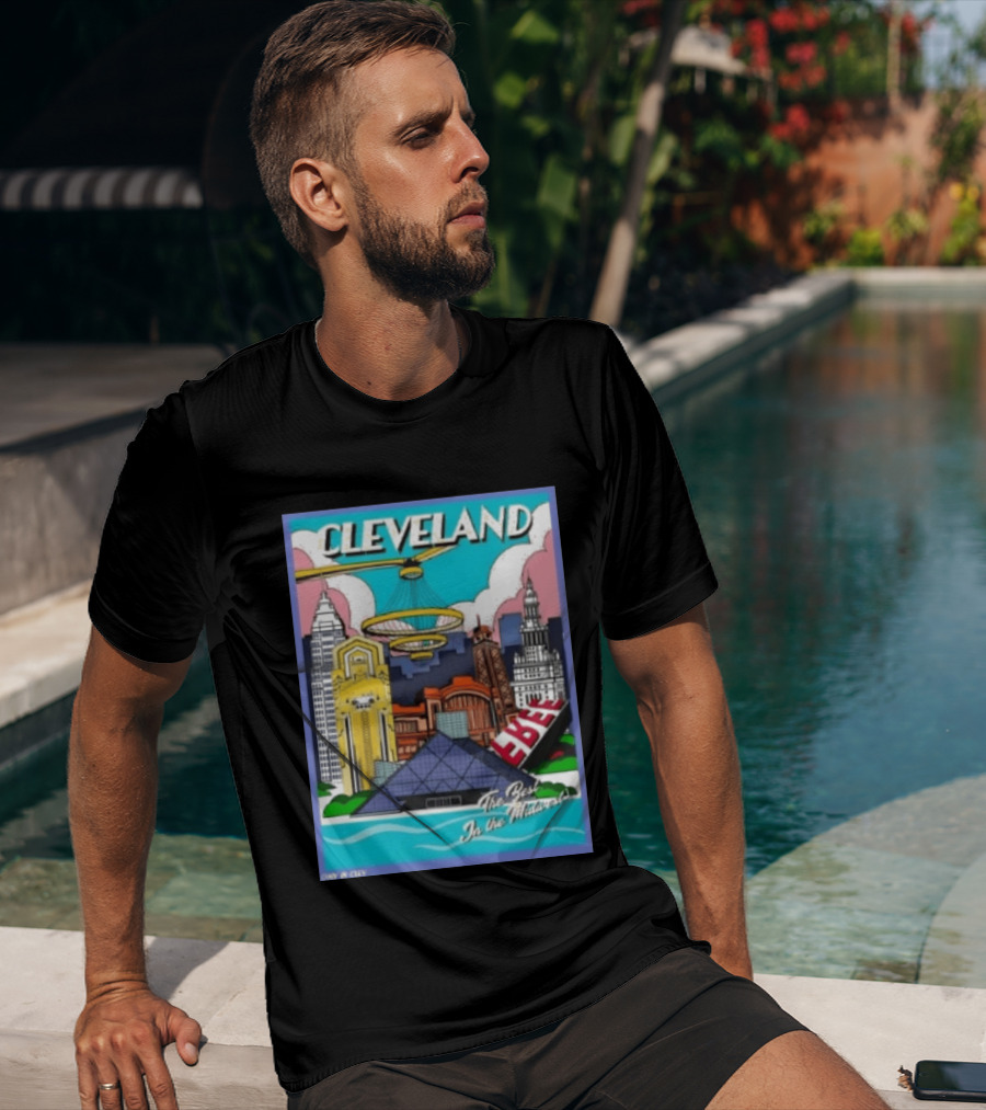 Cleveland The Best In The Midwest Only In City Skyline T-Shirt