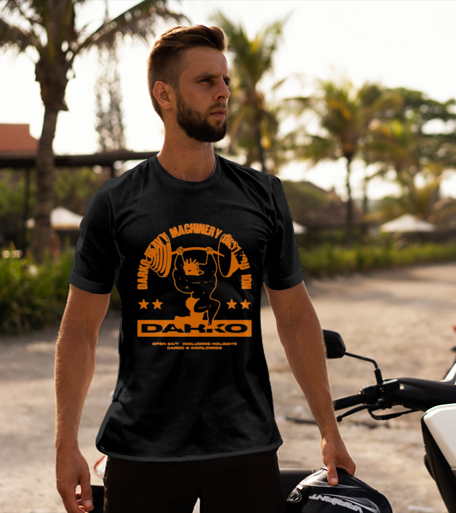 Darko Heavy Machinery Chest Pro Open 24 Hour Darko Worldwide T-Shirt