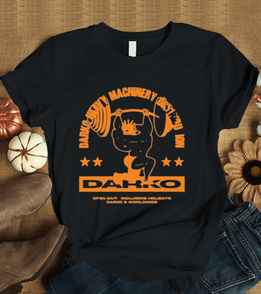 Darko Heavy Machinery Chest Pro Open 24 Hour Darko Worldwide T-Shirt