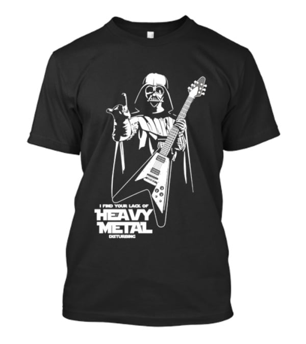 Darth Vader I Find Your Lack Of Heavy Metal Disturbing Guitar Jedi Star Wars T-Shirt