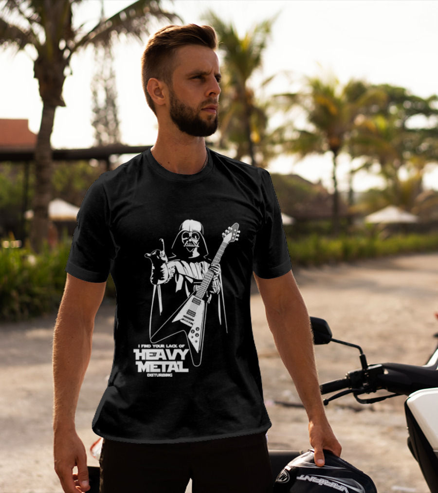 Darth Vader I Find Your Lack Of Heavy Metal Disturbing Guitar Jedi Star Wars T-Shirt