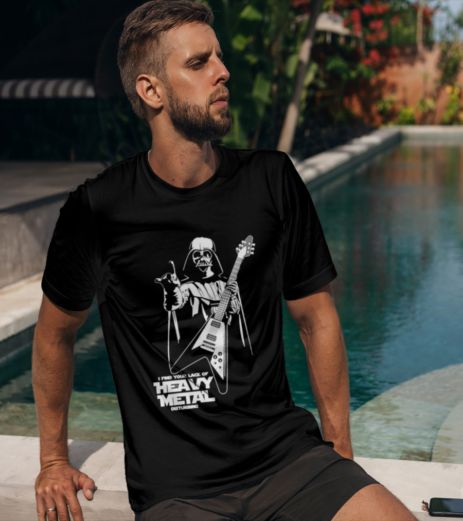 Darth Vader I Find Your Lack Of Heavy Metal Disturbing Guitar Jedi Star Wars T-Shirt