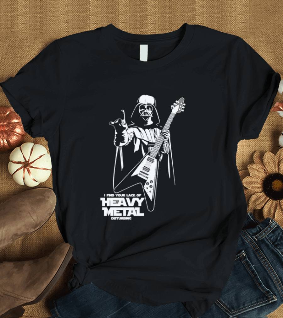 Darth Vader I Find Your Lack Of Heavy Metal Disturbing Guitar Jedi Star Wars T-Shirt
