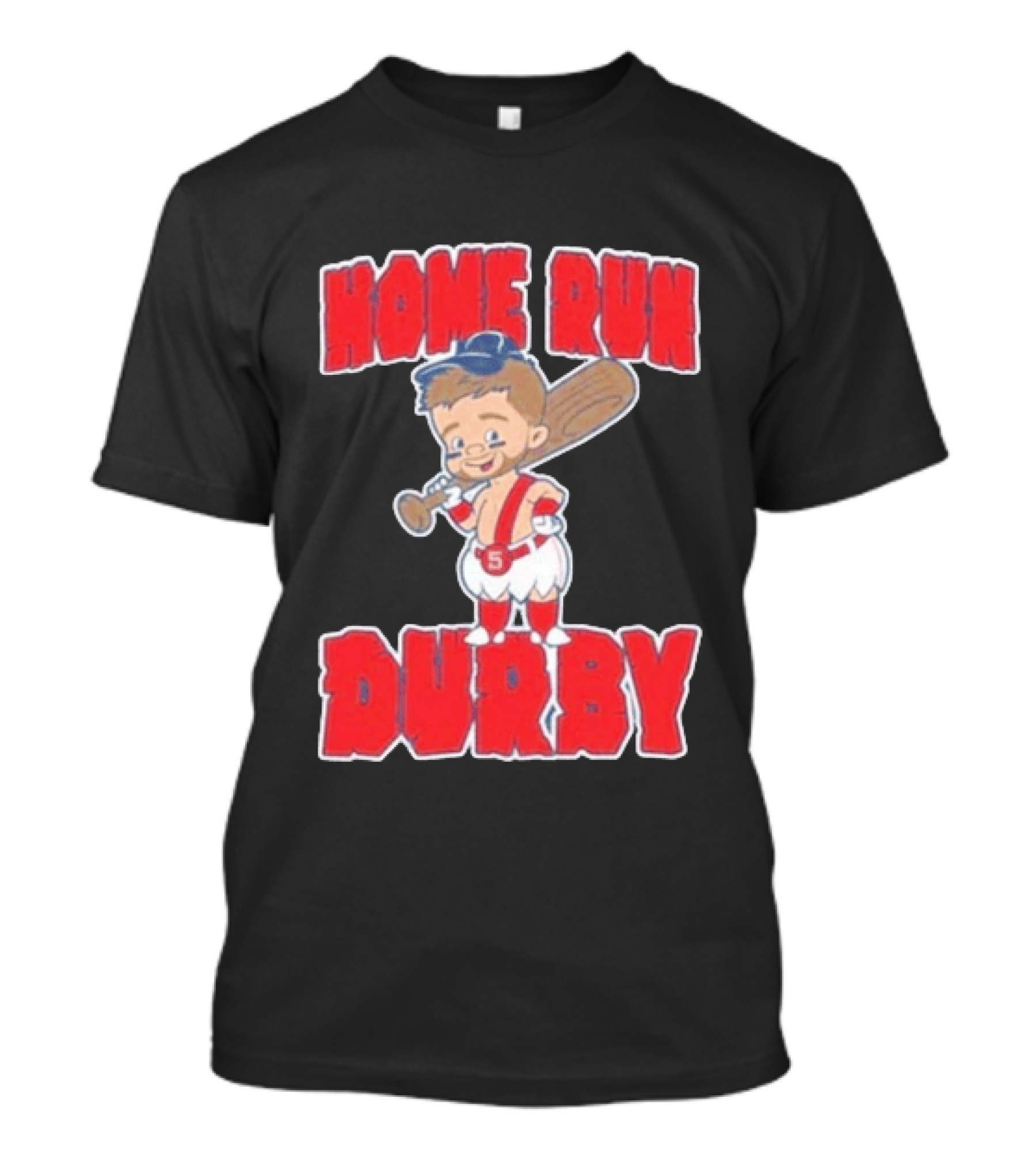 Boston Red Sox Payton Tolle Home Run Durby Cartoon Baseball Player In Red And White Uniform T-Shirt