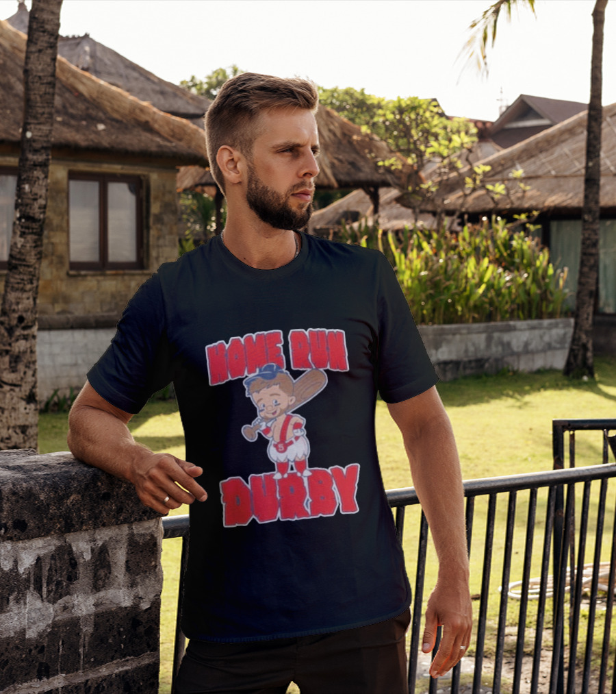 Boston Red Sox Payton Tolle Home Run Durby Cartoon Baseball Player In Red And White Uniform T-Shirt