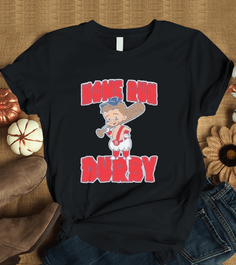 Boston Red Sox Payton Tolle Home Run Durby Cartoon Baseball Player In Red And White Uniform T-Shirt