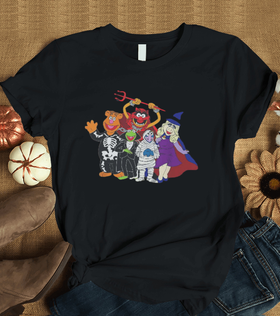 Fozzie Bear Kermit Animal Gonzo Miss Piggy The Muppets Halloween Costumes T-Shirt