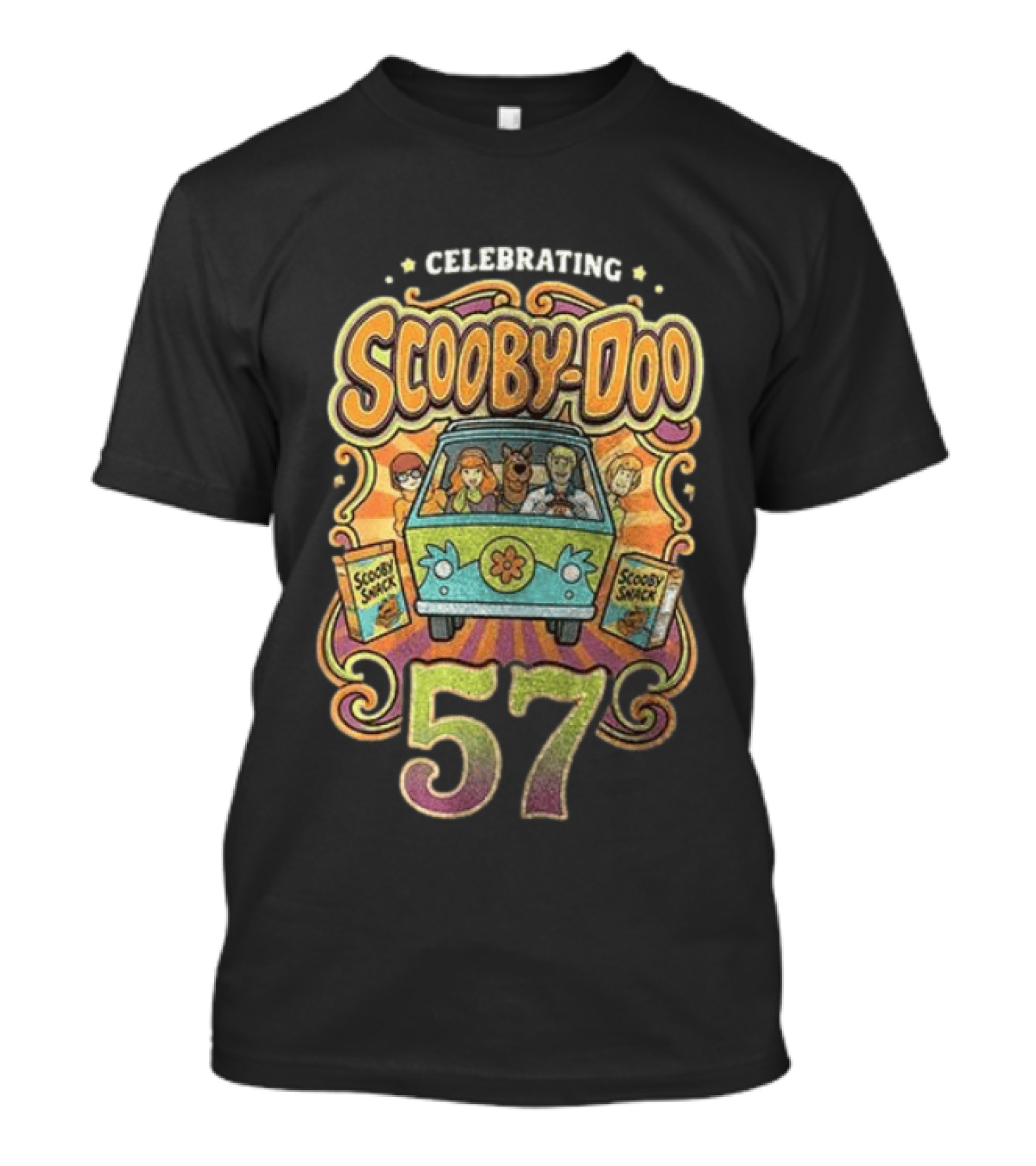 Celebrating 57 Years Scooby Doo And Mystery Machine Adventure T-Shirt