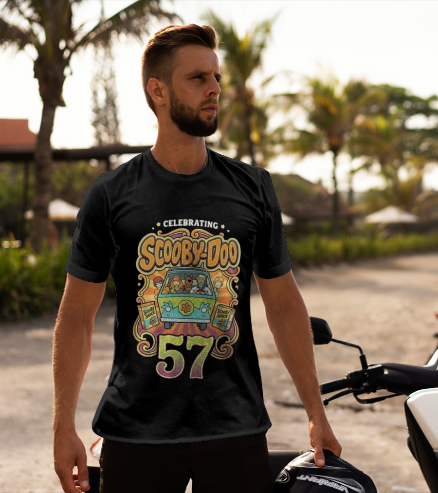 Celebrating 57 Years Scooby Doo And Mystery Machine Adventure T-Shirt