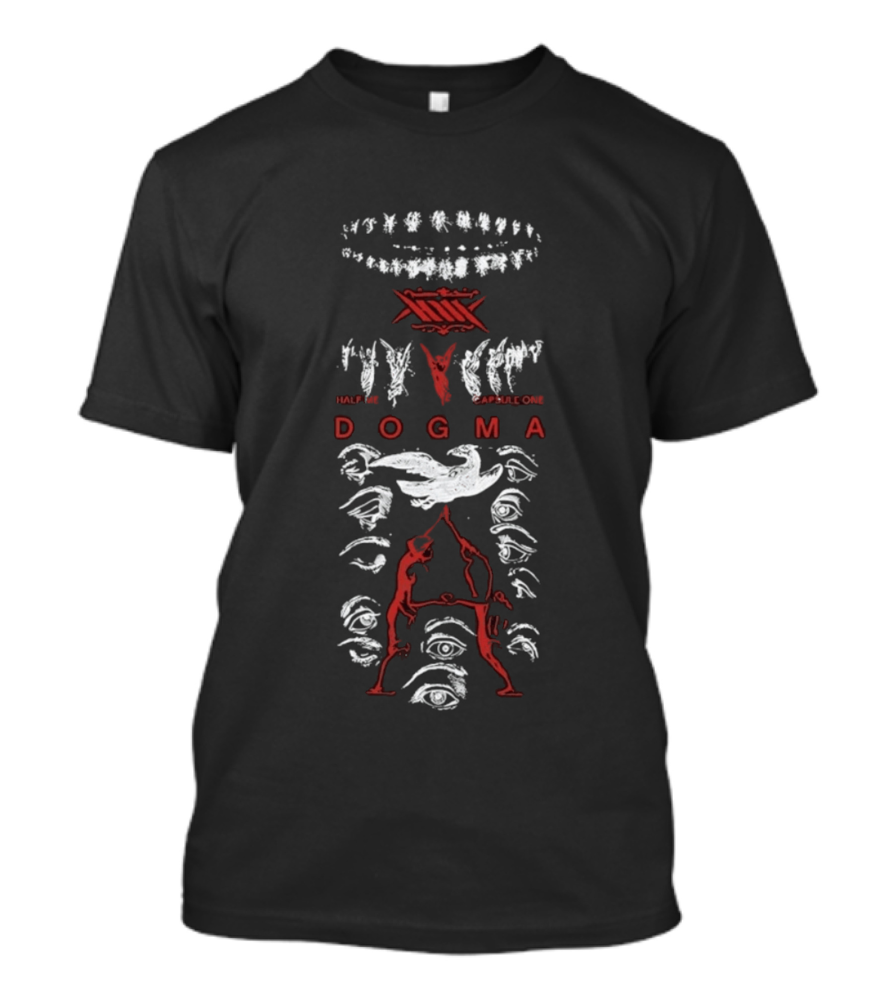 Half Me Capsule One Dogma Metalcore Band Art With Abstract Figures T-Shirt