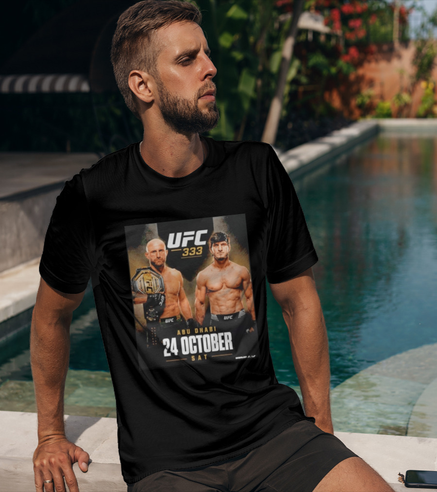 UFC 333 Alexander Volkanovski Vs Movsar Evloev 24 October Abu Dhabi Event T-Shirt