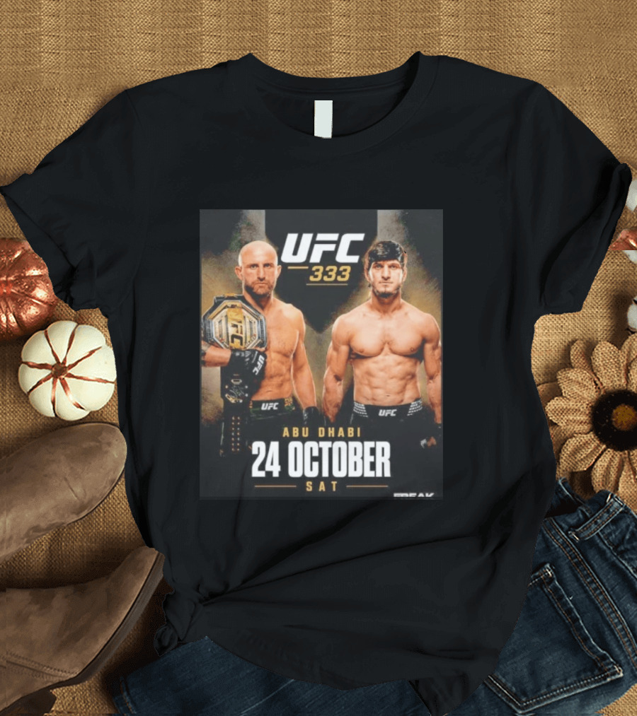 UFC 333 Alexander Volkanovski Vs Movsar Evloev 24 October Abu Dhabi Event T-Shirt