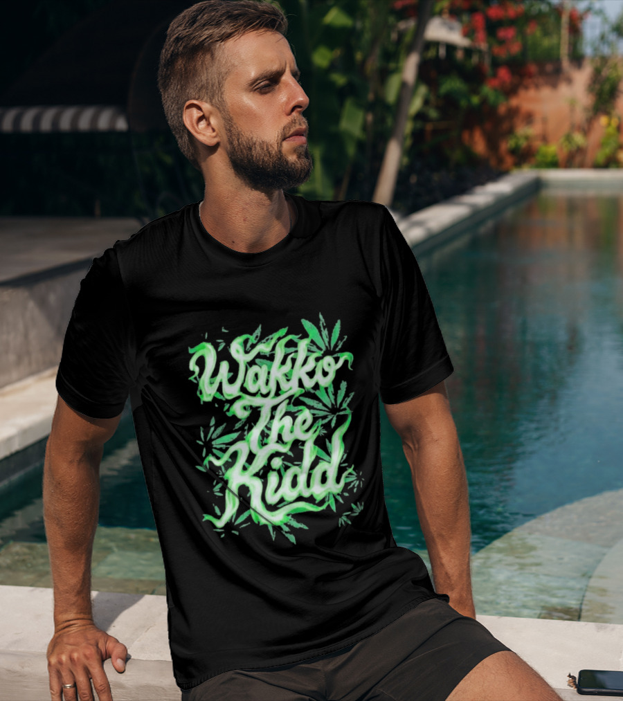Wakko The Kidd Green Cannabis Leaf Marijuana T-Shirt