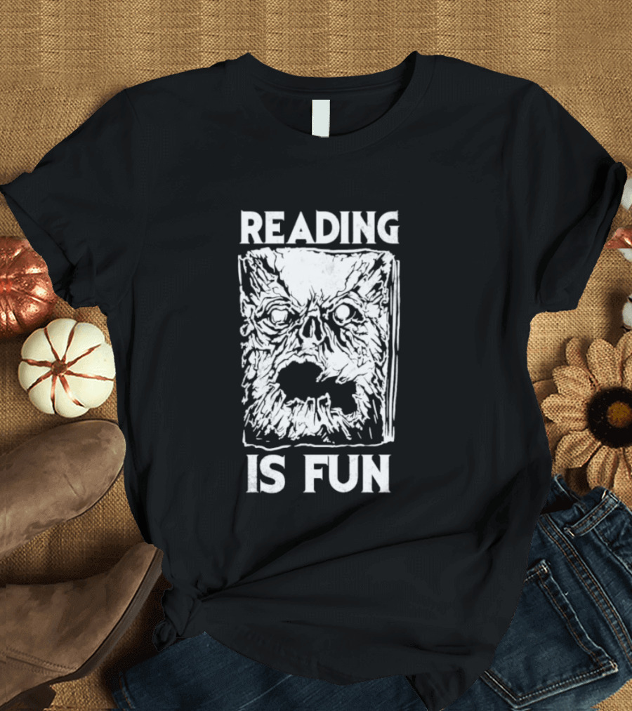 Necronomicon Reading Is Fun Creepy Face T-Shirt