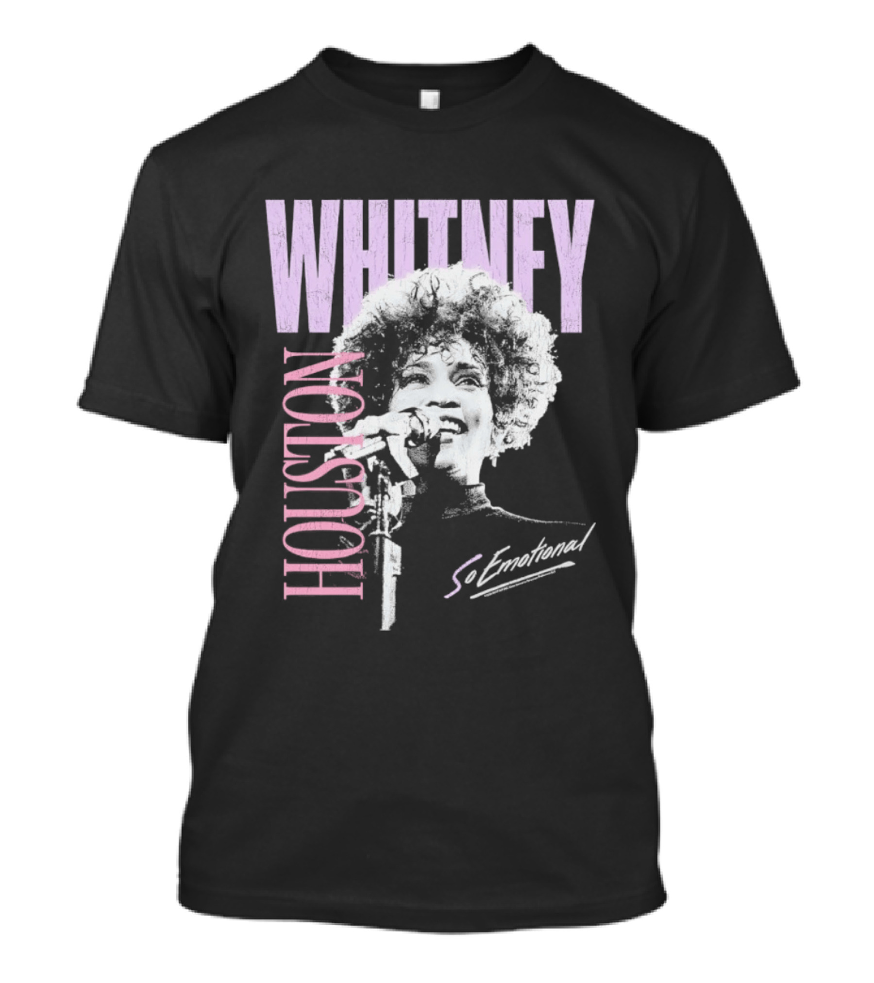 Whitney Houston So Emotional Distressed Vintage Pop Culture 80s T-Shirt