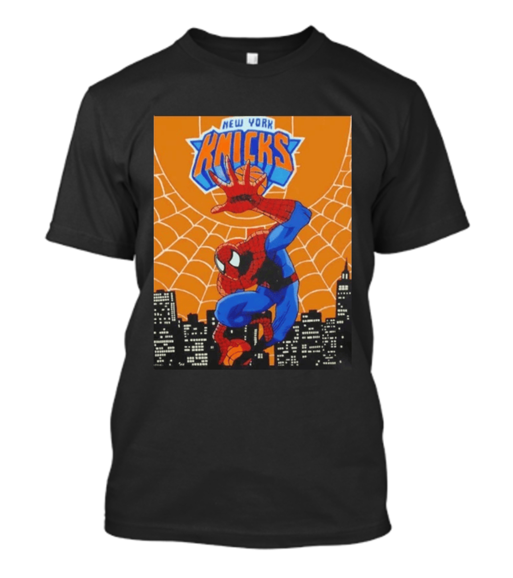 New York Knicks Spider Man Basketball T-Shirt
