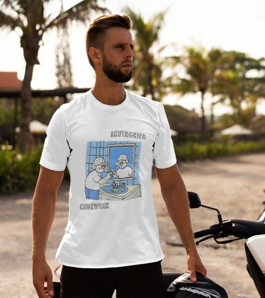Akutagawa Endzweck Cartoon Mirror Reflection With Frog T-Shirt