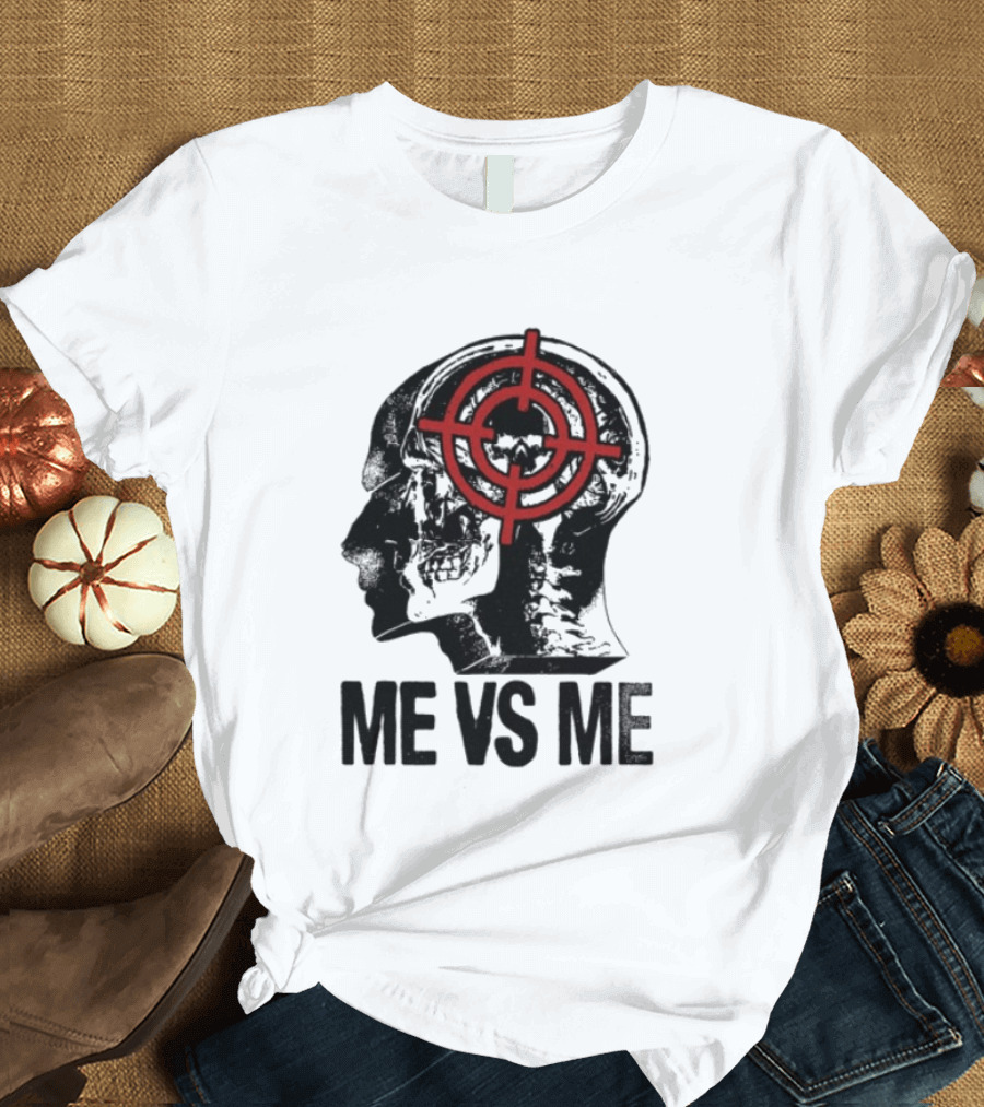 Get A Real Job Kid Store Me Vs Me White Target Head T-Shirt