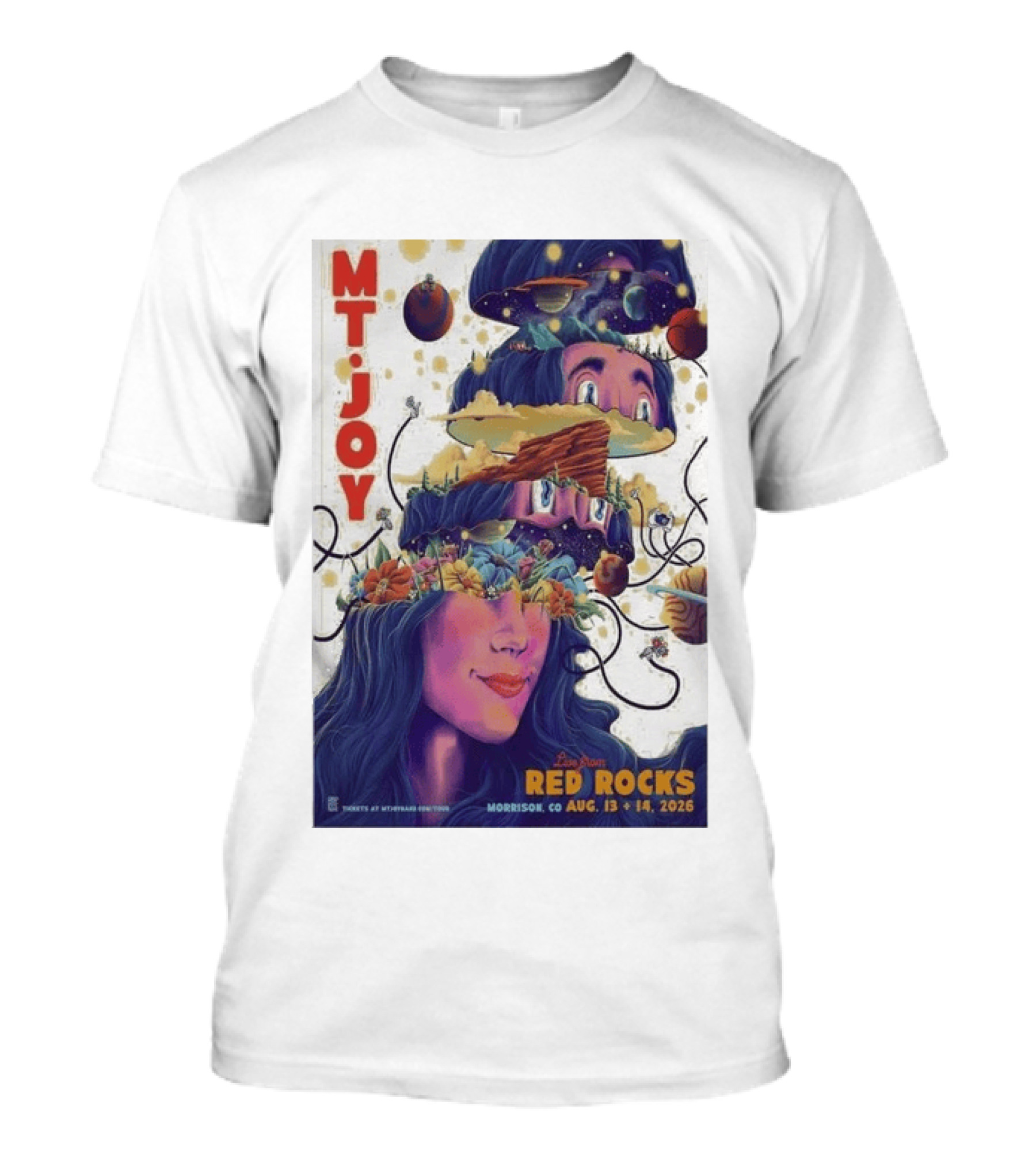 MT Joy Live At Red Rocks Morrison CO August 13 14 2026 S Tour T-Shirt