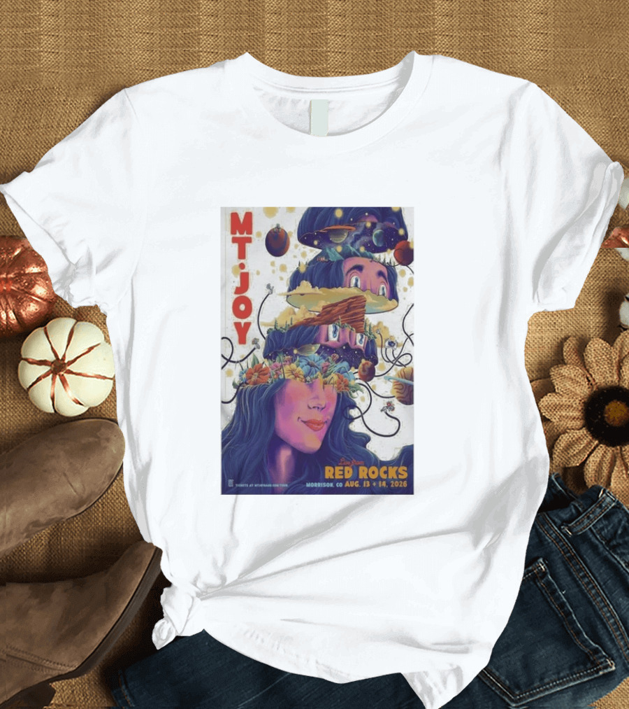 MT Joy Live At Red Rocks Morrison CO August 13 14 2026 S Tour T-Shirt